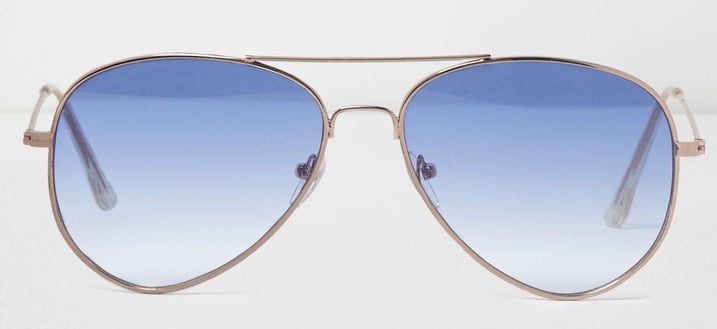 river-island-blue-Blue-Tinted-Lenses-Aviator-Sunglasses